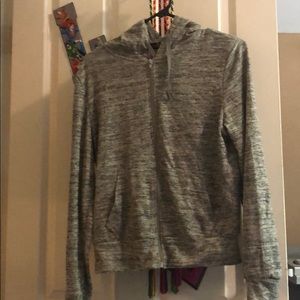 Gray zip up hoddie